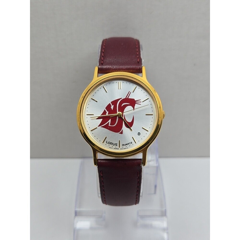 Vintage Lorus by Seiko WSU Cougars Watch Washington State Uni Gold New Battery
